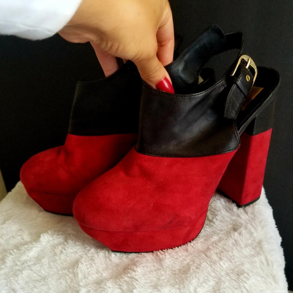 Suede heels